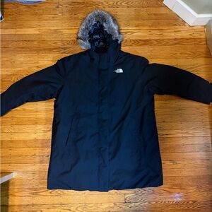 The North Face Black Coat with Faux Fur Trim Hood